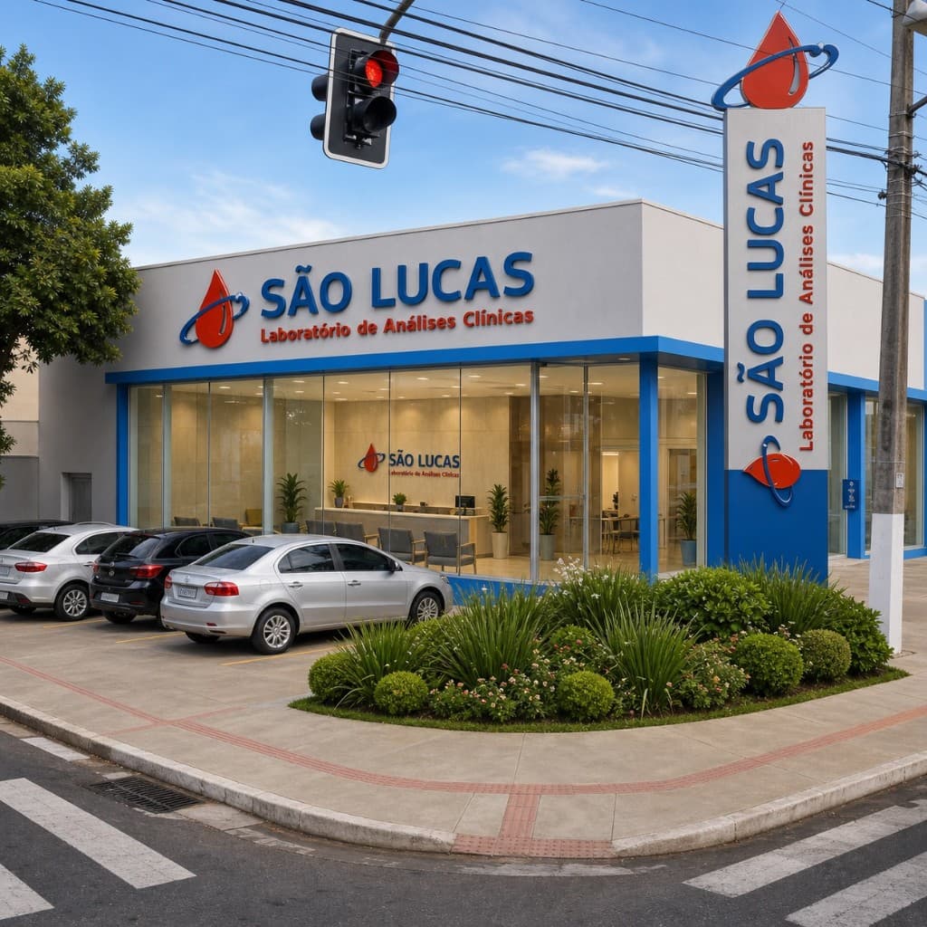 Laboratório São Lucas — fachada na esquina